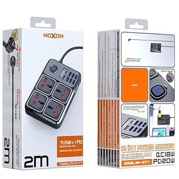 Moxom 12 IN 1 PD Power Strip With 4 Socket