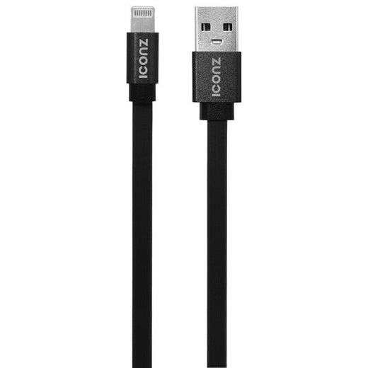 Iconz Lightning Cable Flat, Black, 1M